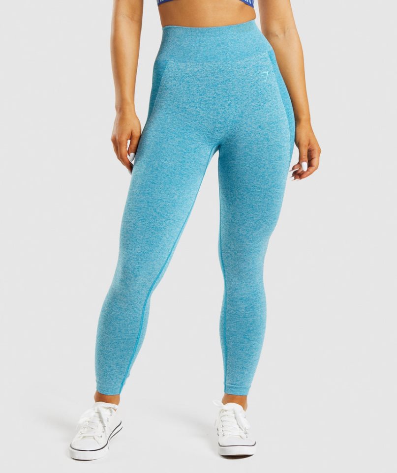 Legginsy Gymshark Flex High Waisted Damskie Niebieskie | PL 483VLJ